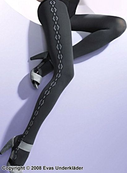 Tights with linking pattern